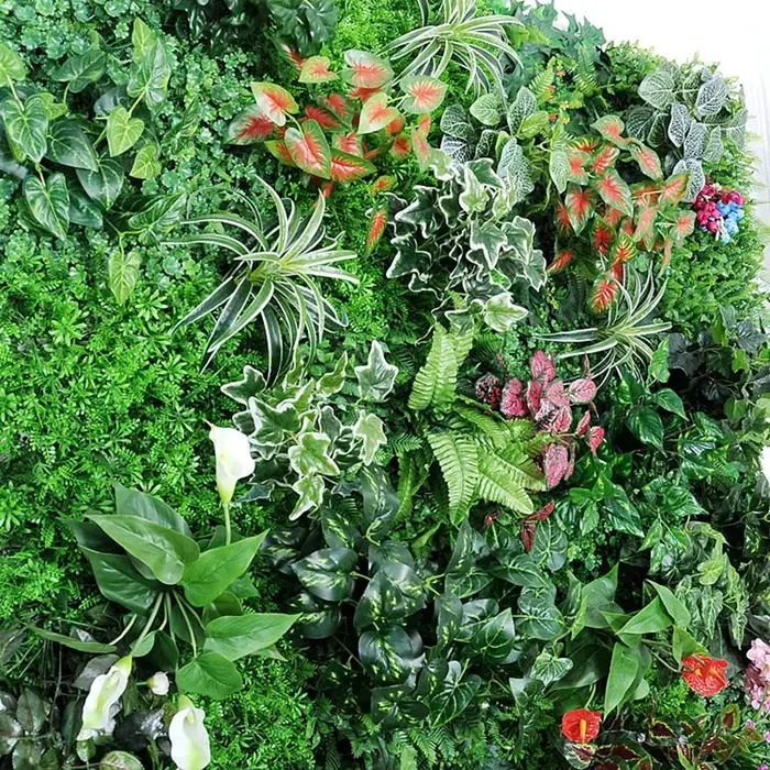 Plantes de fougère en plastique vert
