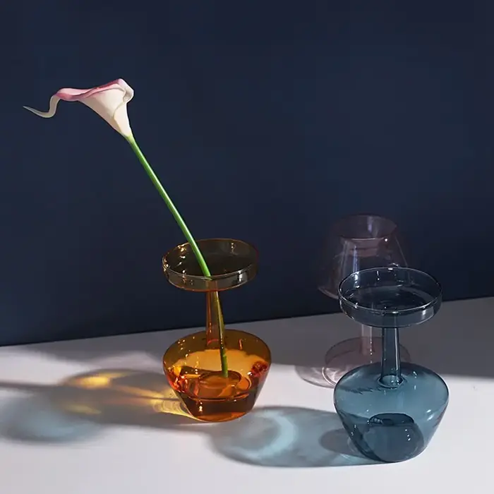 Vase en verre pour plantes hydroponiques
