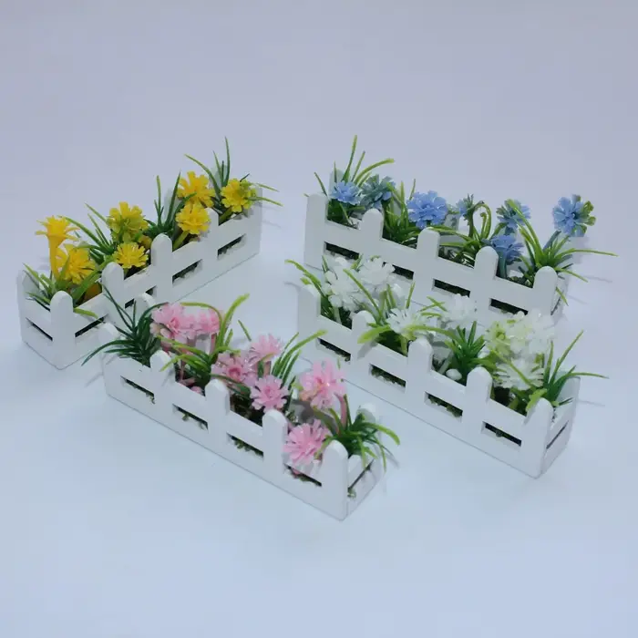 Simulation de fleurs de clôture Miniature