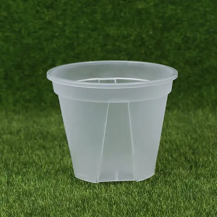 Pot de fleur Transparent avec plateau