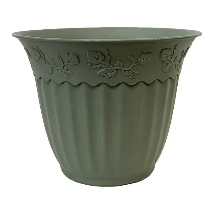 Pot de fleurs en plastique de 8 pouces avec trous de drainage