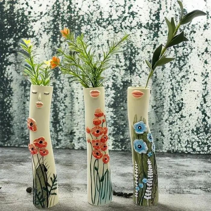 1 pièces beau élégant dames corps Vase fleur sèche Bouquet Vases femmes