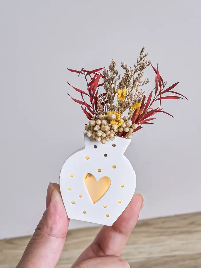 Mini Vase de fleurs séchées en Silicone