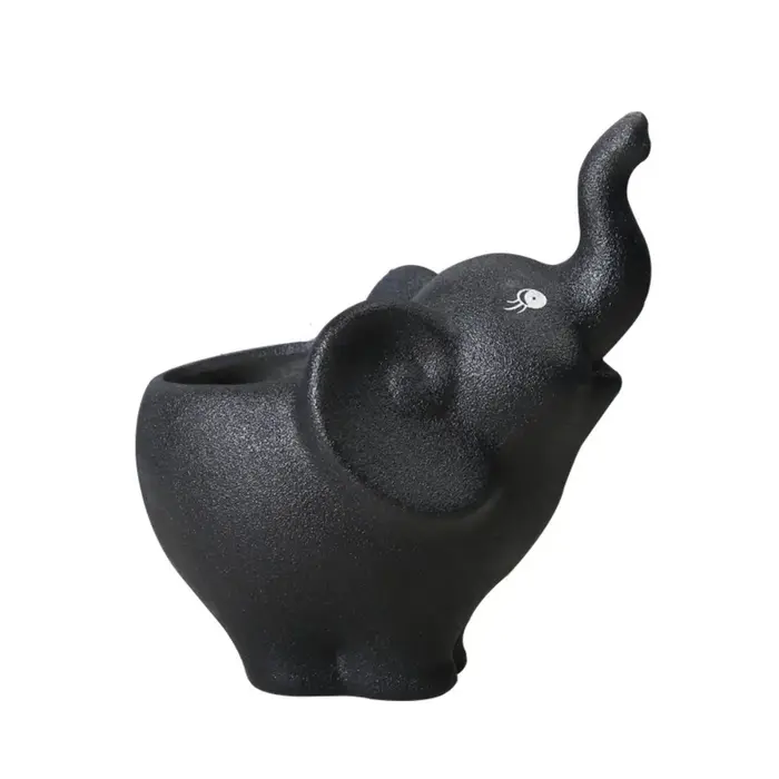 Pot de fleurs en forme d'éléphant, vase minimaliste fait à la main, vase éléphant mignon et pratique