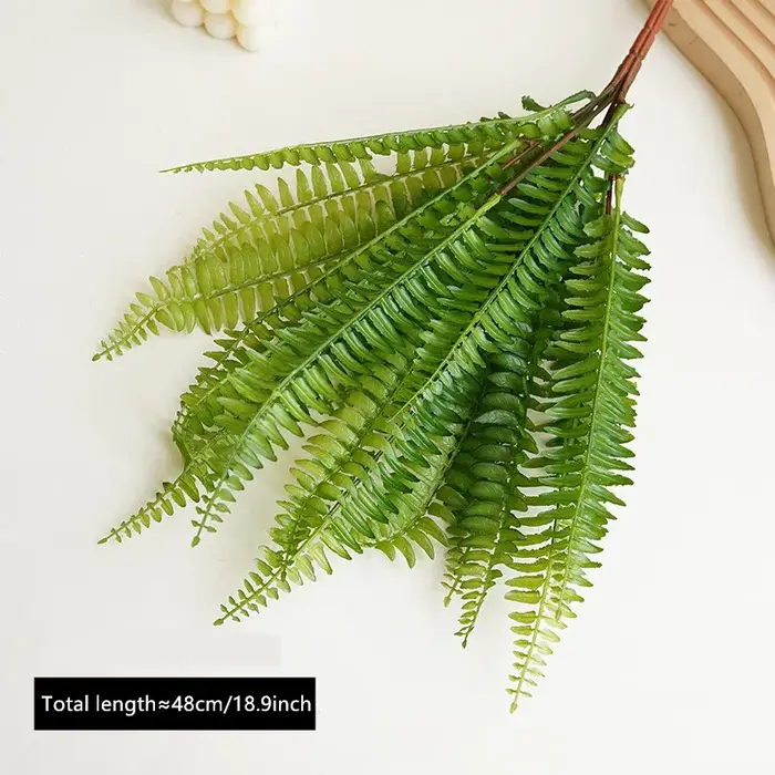 7 Branches de plantes artificielles en herbe persane, fausses feuilles en plastique, accessoires flo