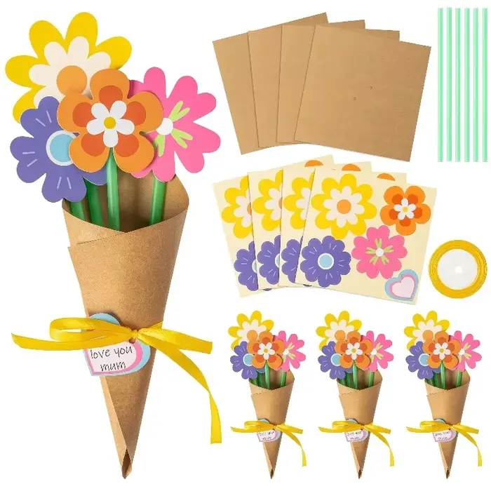 24 pièces de bouquets de fleurs artisanaux pour la Fête des Mères