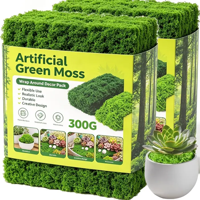 Plantes artificielles en mousse verte 30-300g