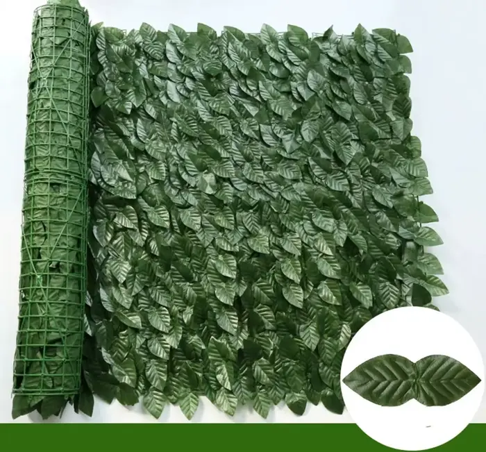 Panneaux de clôture à feuilles vertes, haie de lierre artificielle, Faux écran de clôture de confide
