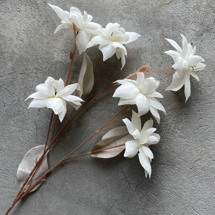 75 cm 6 têtes/branche tissu fleur pas cher décoration soie