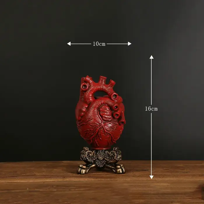 ERMAKOVA-Vase en forme de cœur américain pour décoration de bureau, artisanat en résine pour fleurs,
