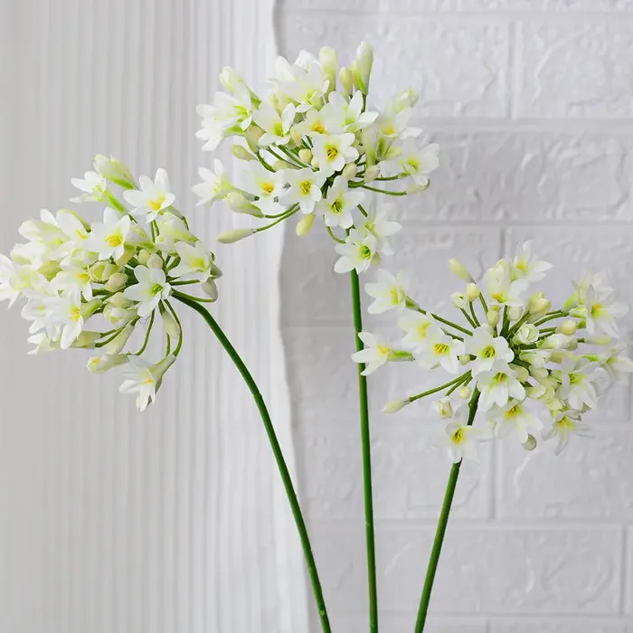 Fleurs artificielles de luxe Agapanthus africain à longue tige de 75 cm pour mariage