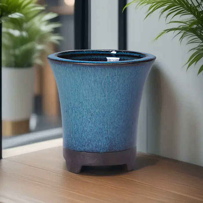 Pot de fleur en céramique avec trou de vidange