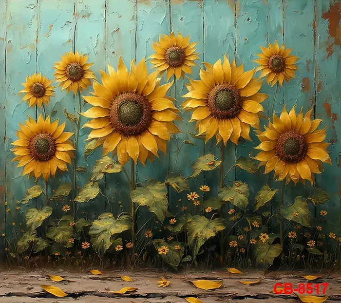 Décors de tournesols jaunes pour la photographie