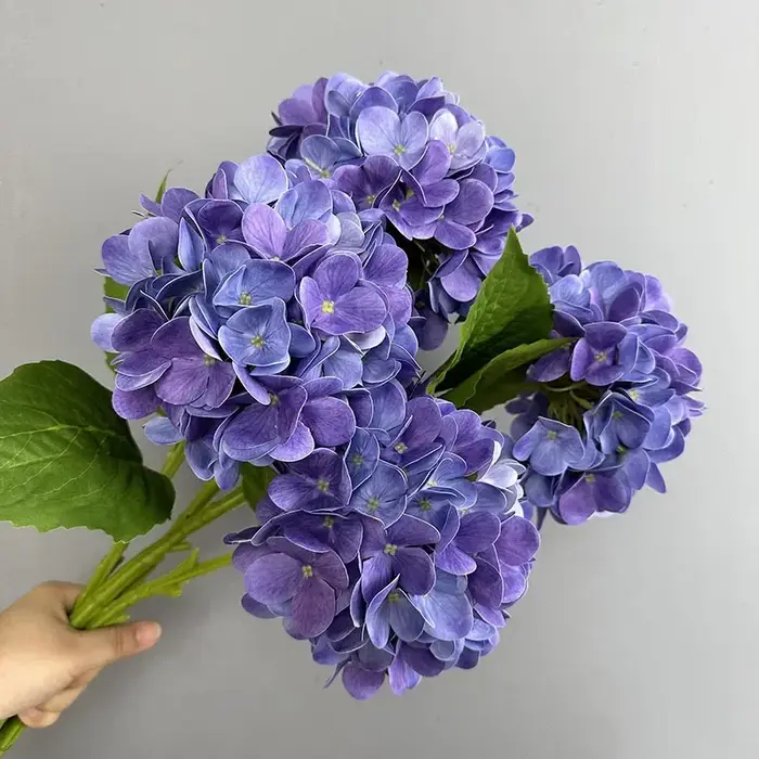 Nouveau Hortensia fleur artificielle toucher réel hydratant faux Bouquet de fleurs pour la maison décor de mariage salon bureau Floral