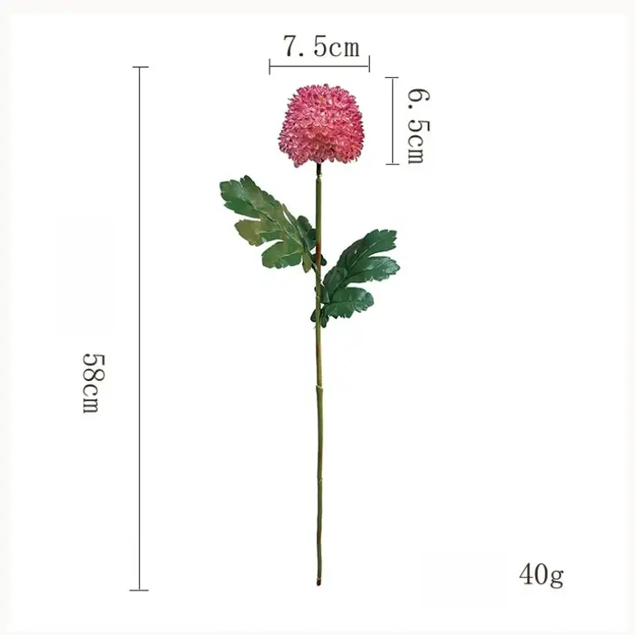 8 pièces de chrysanthèmes artificiels de septembre