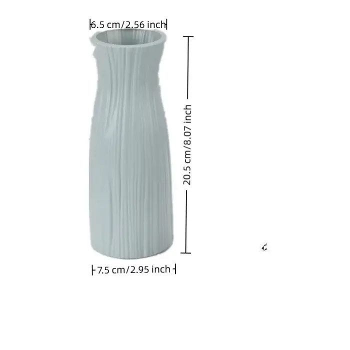Vase en plastique pour fleurs séchées avec pot