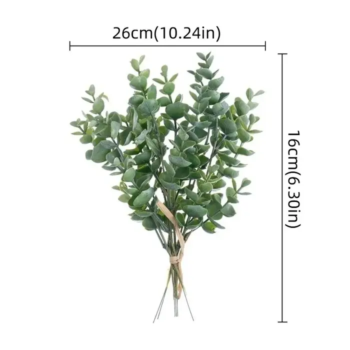 Bouquet d'eucalyptus artificiel en plastique