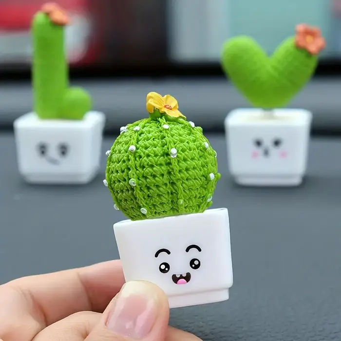 1 lot de 4, Cactus succulent en résine
