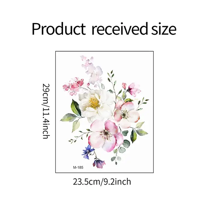 Autocollant Mural auto-adhésif à diverses plantes vertes et fleurs
