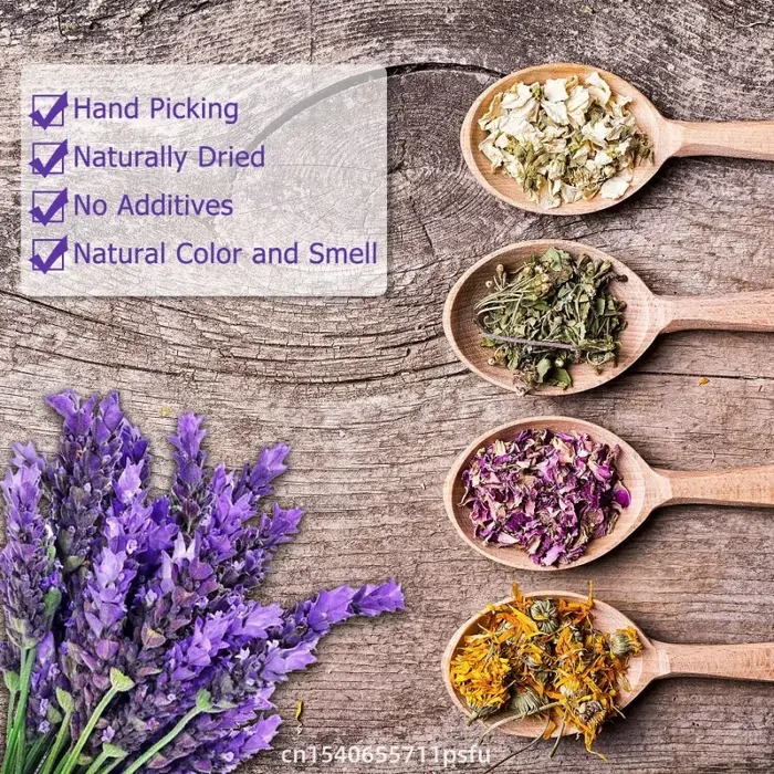Matériaux de fleurs séchées pour la fabrication de bougies et de savons DIY