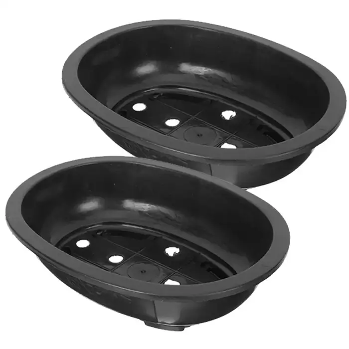 Lot de 2 pots de fleurs en plastique
