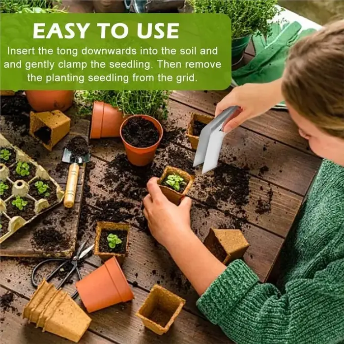 BSEVB- Pince pour plantes de jardin, pince pour repiquer les semis, outil de plantation pour la transplantation des semis, outil de repiquage.