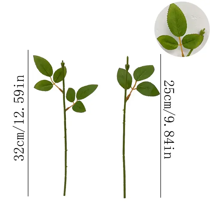 Tige de fleur verte artificielle, 10 pièces, matériel artisanal, accessoires de tige en fil fait à la main pour décoration de mariage et de maison