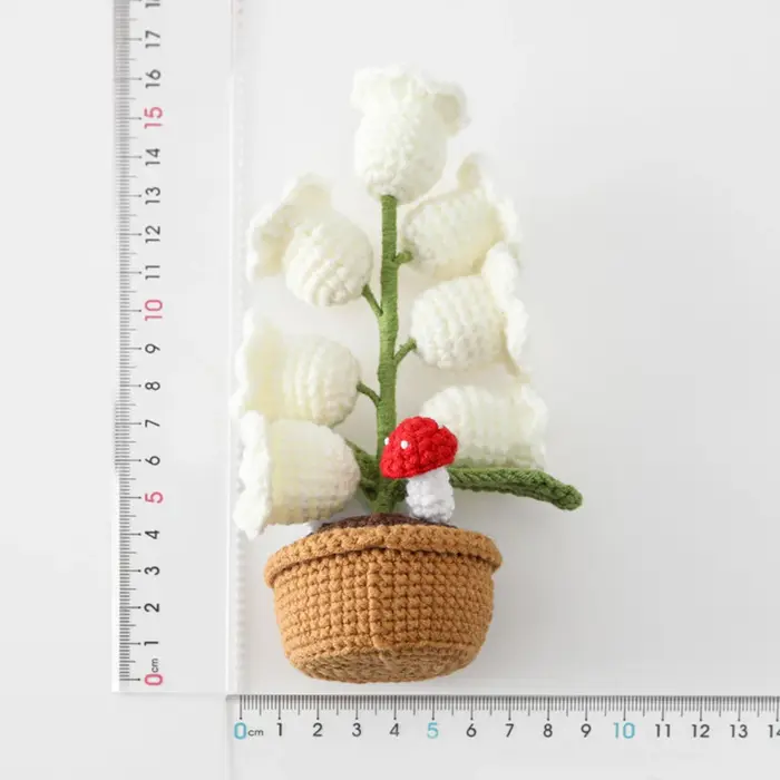Orchidée Clochette au Crochet avec Pot