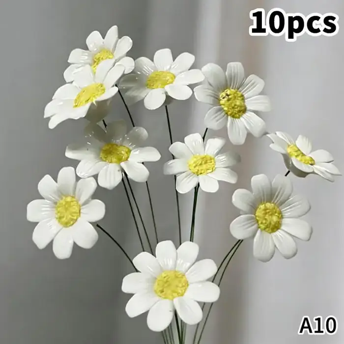6/8/10 pièces de fleurs de marguerite en céramique