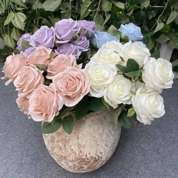 Rose artificielle fausse fleur mariage Bouquet de mariée accessoires de photographie maison jardin décoration