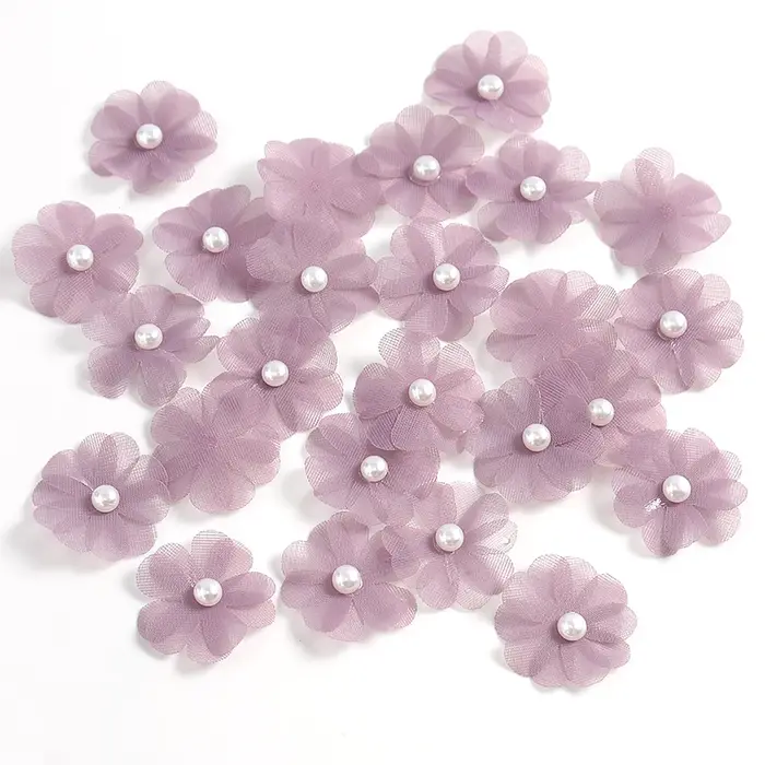 Fleurs artificielles en perles de 3CM, 10/30 pièces, pour décoration de mariage, décoration de la ma
