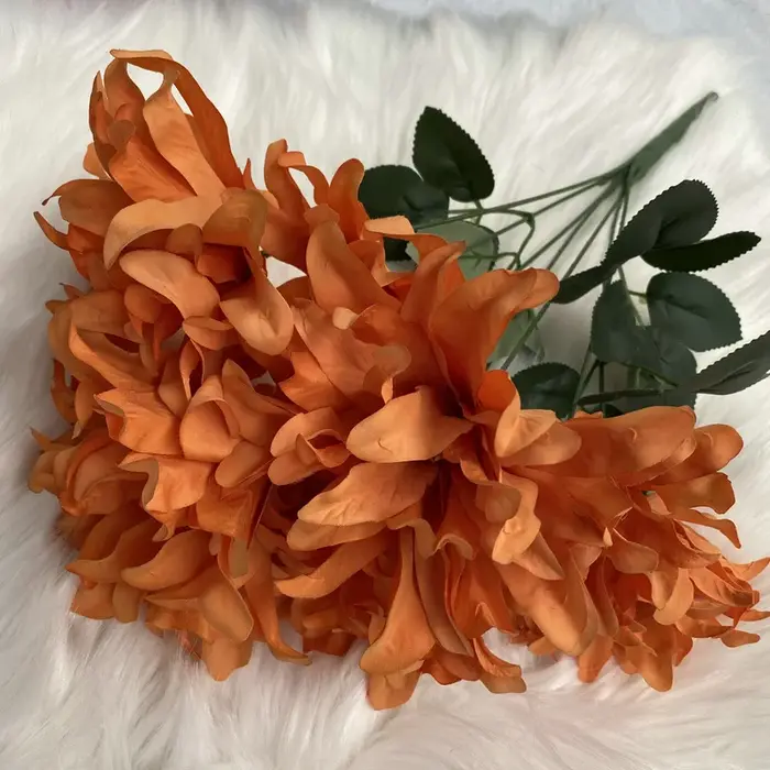 Simulation de fleur de Dahlia à 7 têtes, Arrangement floral de mariage, décoration de maison, salon,