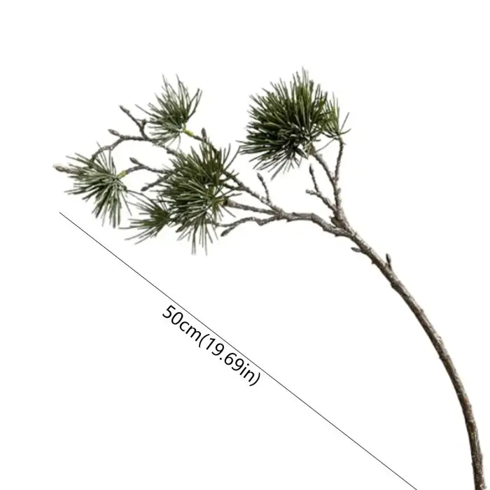 Arrangement floral, branche de pin artificielle verte