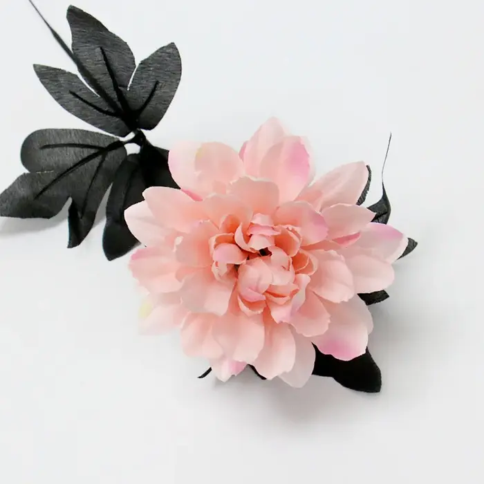 Branche de fleur artificielle Dahlia noire Bourgogne