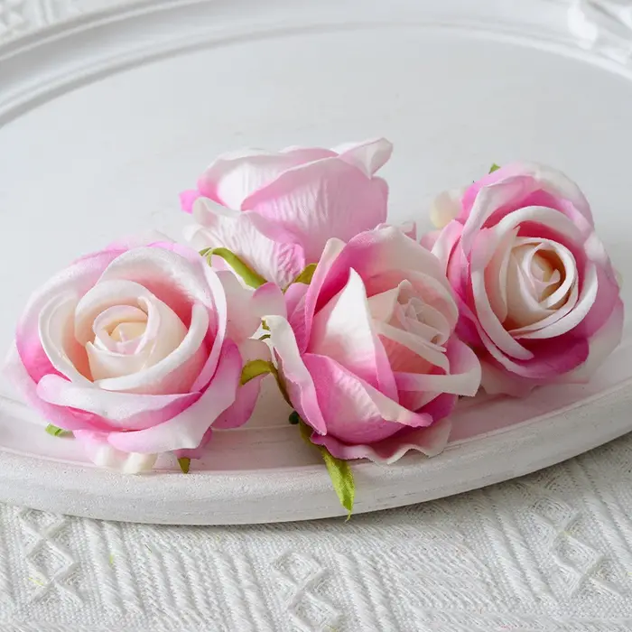 Roses Artificielles Vin Rouge