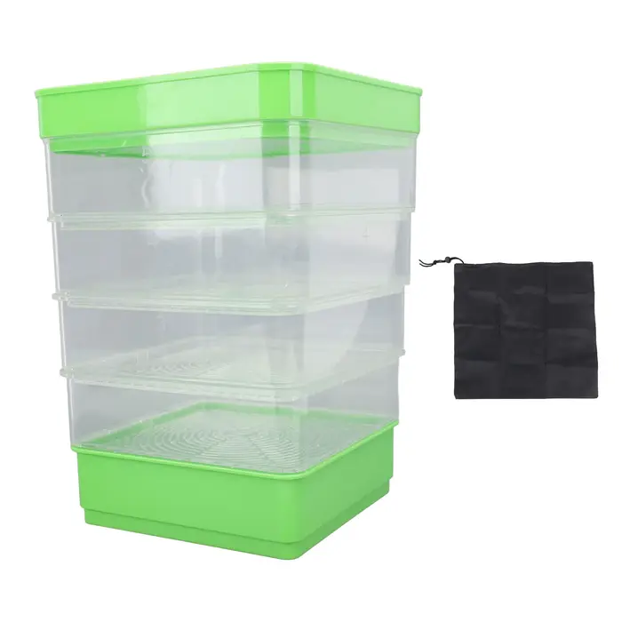 Kit de germes empilables, plateaux de culture de plantes, faciles à observer, en plastique, polyvale