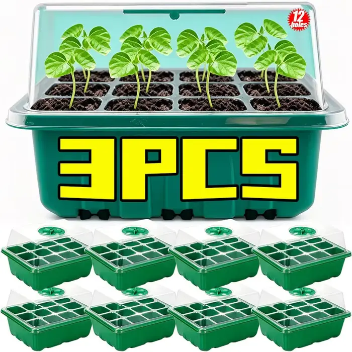 Pot de semis multifonctionnel 6/12 trous avec couvercle