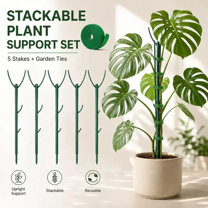 Piquets de support pour plantes grimpantes empilables