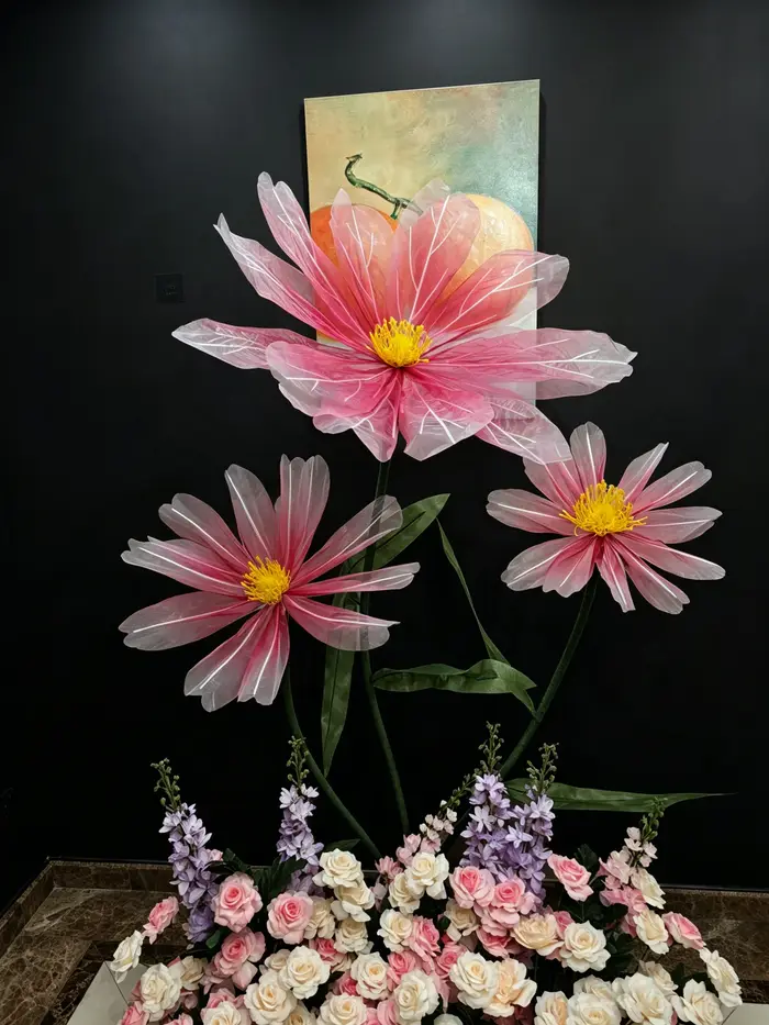 Fleur artificielle en soie pour décor de scène de mariage