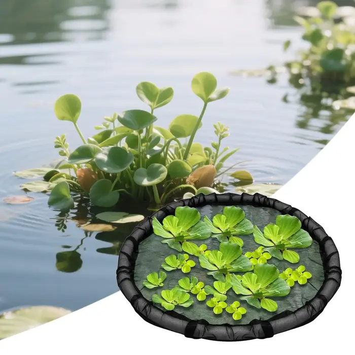 Île flottante ronde pour bassin, île flottante pour plantes, 17,7 pouces, protection des plantes pour bassin de jardin