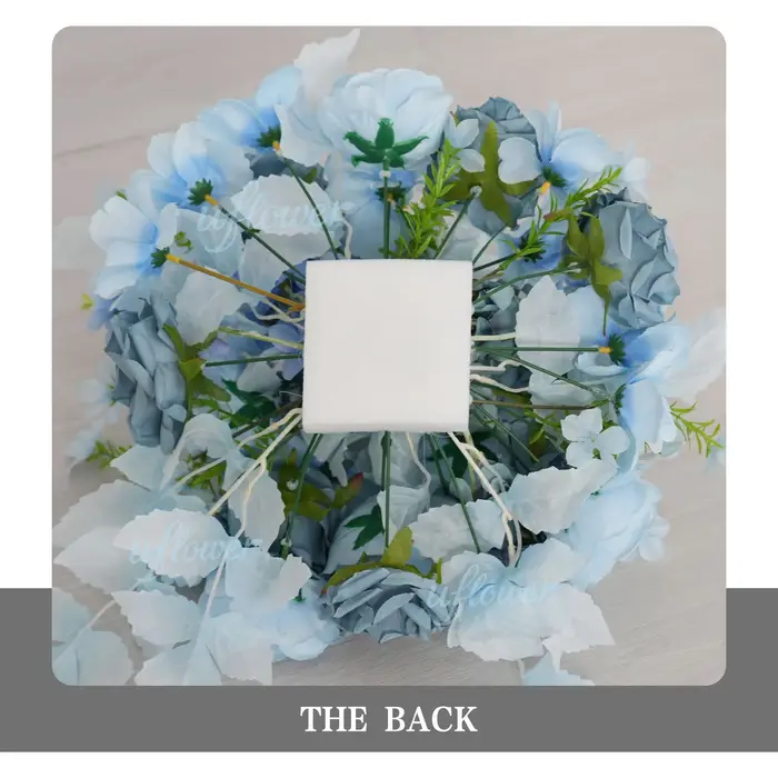 Rangée de roses artificielles bleues de luxe Uflower pour arrangement floral de mariage, toile de fond de scène de fête, photomaton, décoration d'anniversaire