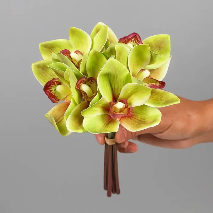Bouquet de Cymbidium artificiel en Latex