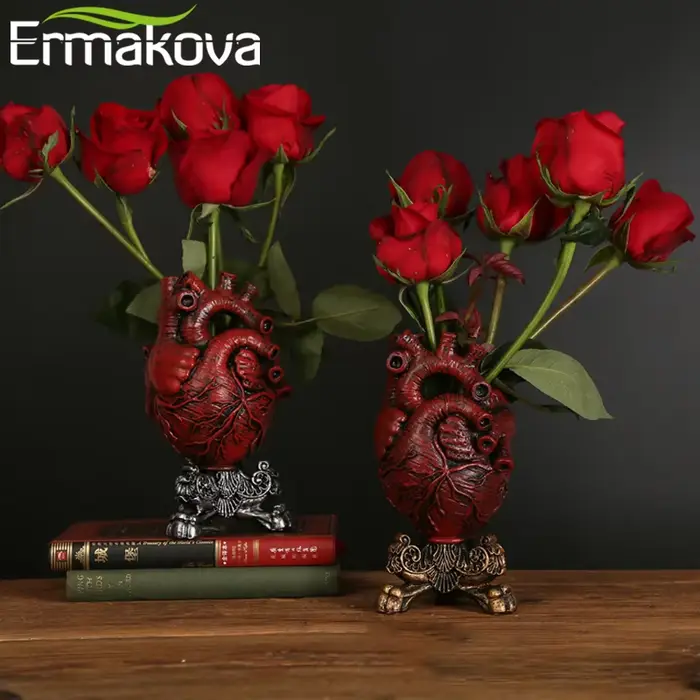 Vase en forme de cœur américain pour décoration de bureau