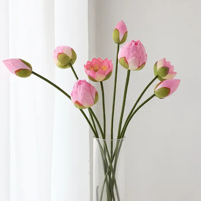 Feuille de fleur de Lotus artificielle 75cm