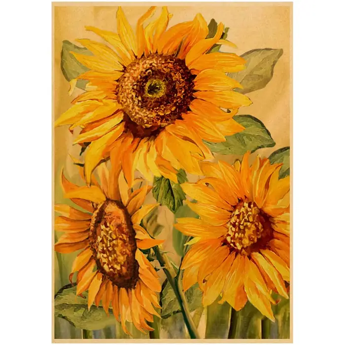 Affiches de peinture à l'huile tournesol
