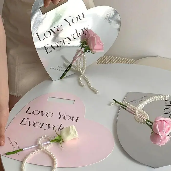 Boîte d'emballage cadeau de fleurs pour la fête des mères