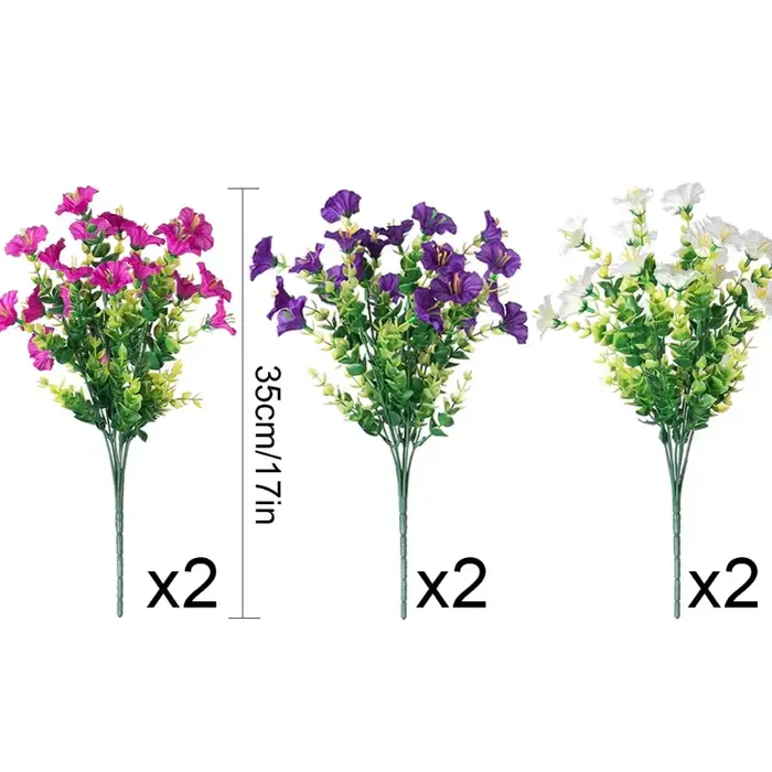 Lot de 6/9 fleurs artificielles de volubilis