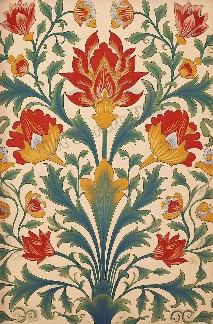 Indien Vintage fleur de Lotus arbre de vie minimaliste mur Art impression toile peinture affiches po