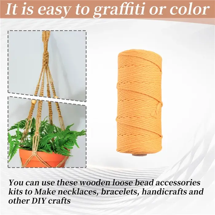 Kits de cintre pour plantes en macramé Y51A, Kits d'artisanat pour débutants, fournitures et matéria