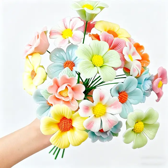 Fleurs artificielles en céramique